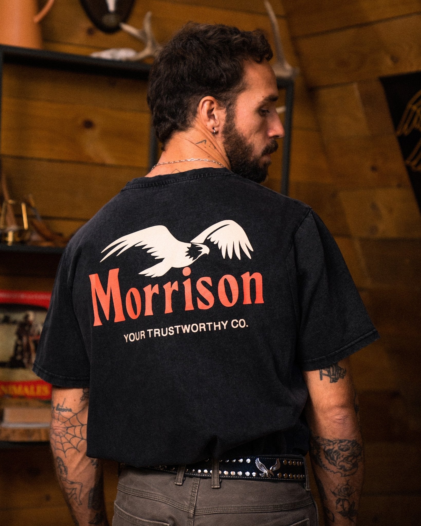 Eagle black tee - CAMISETA - Morrison Shoes