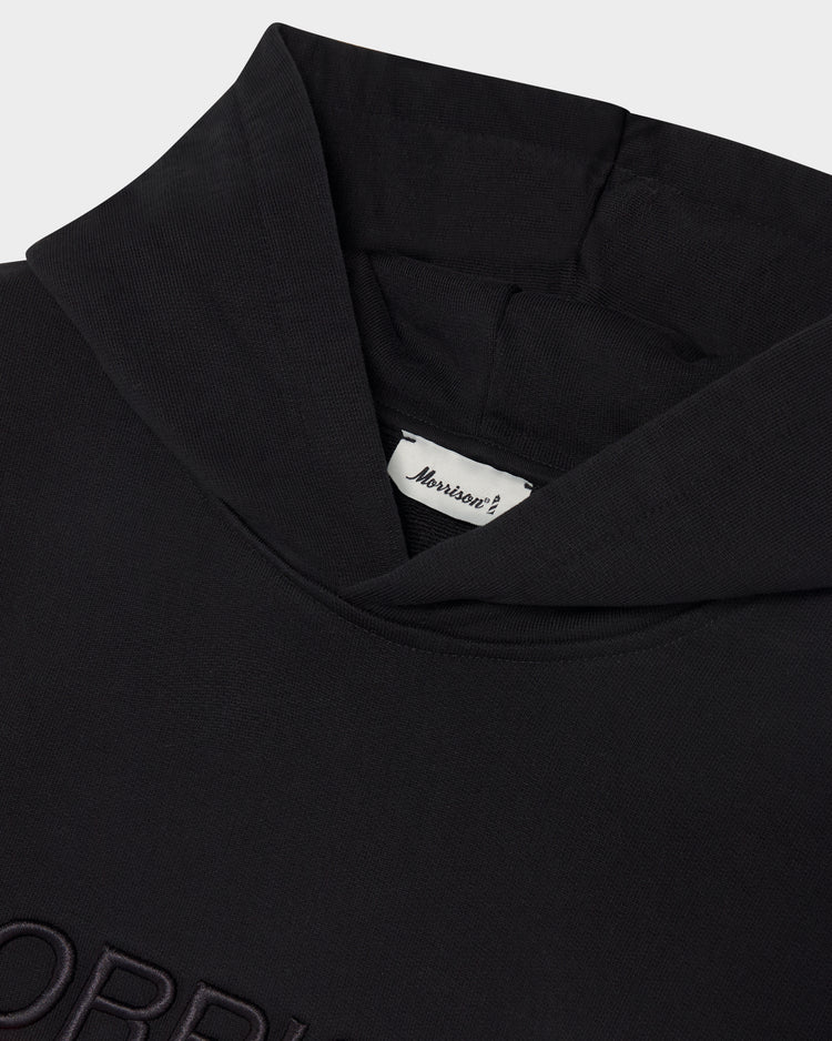 STAR BLACK BOXY HOODIE