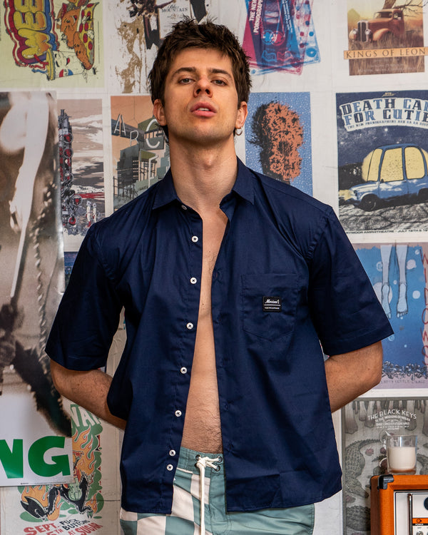 Blue Bowling Shirt