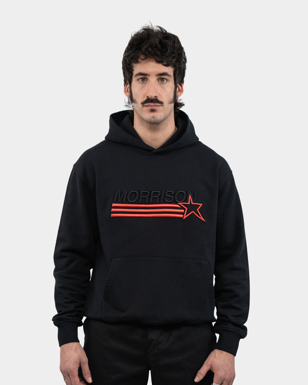 STAR BLACK BOXY HOODIE