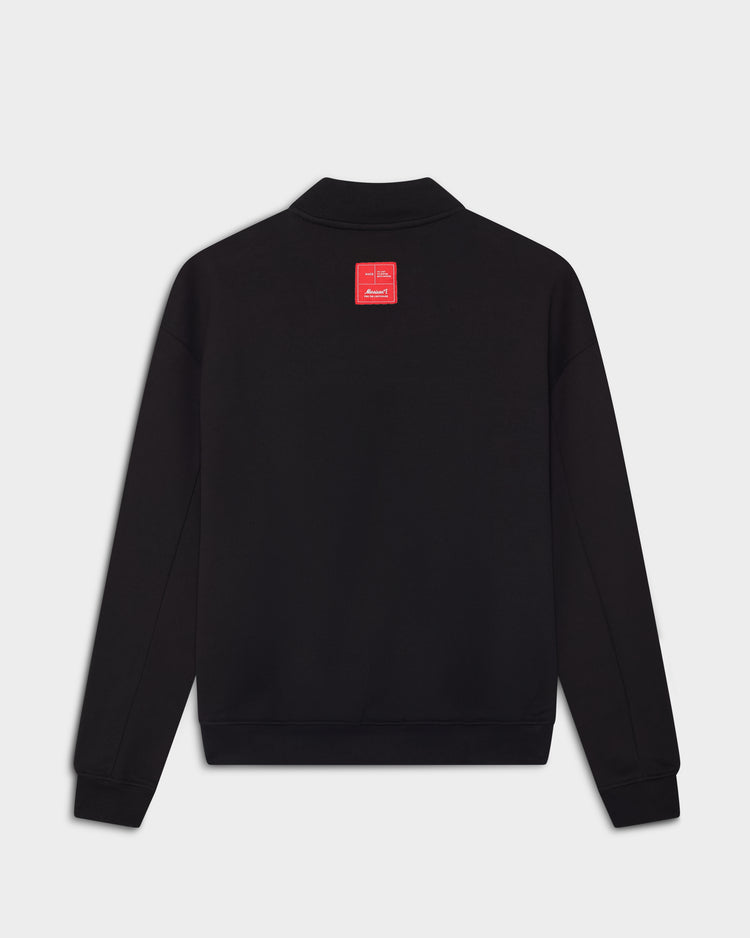 PIPING BLACK HALF ZIP