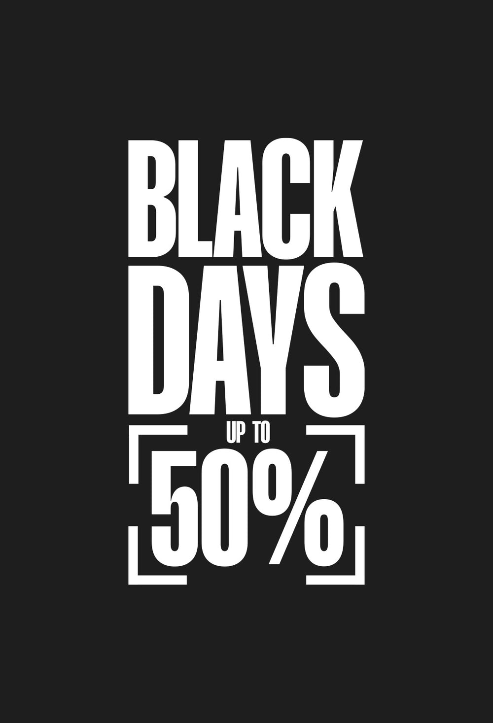 Black days Up to 50% banner