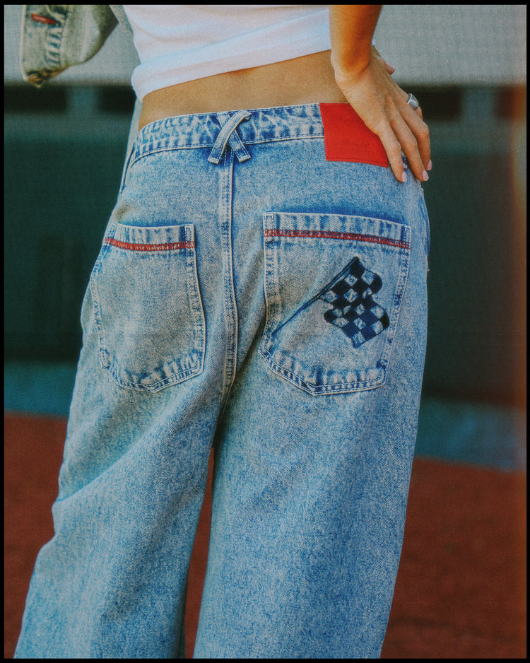 RACING DENIM PANTS