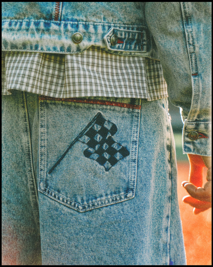 RACING DENIM PANTS