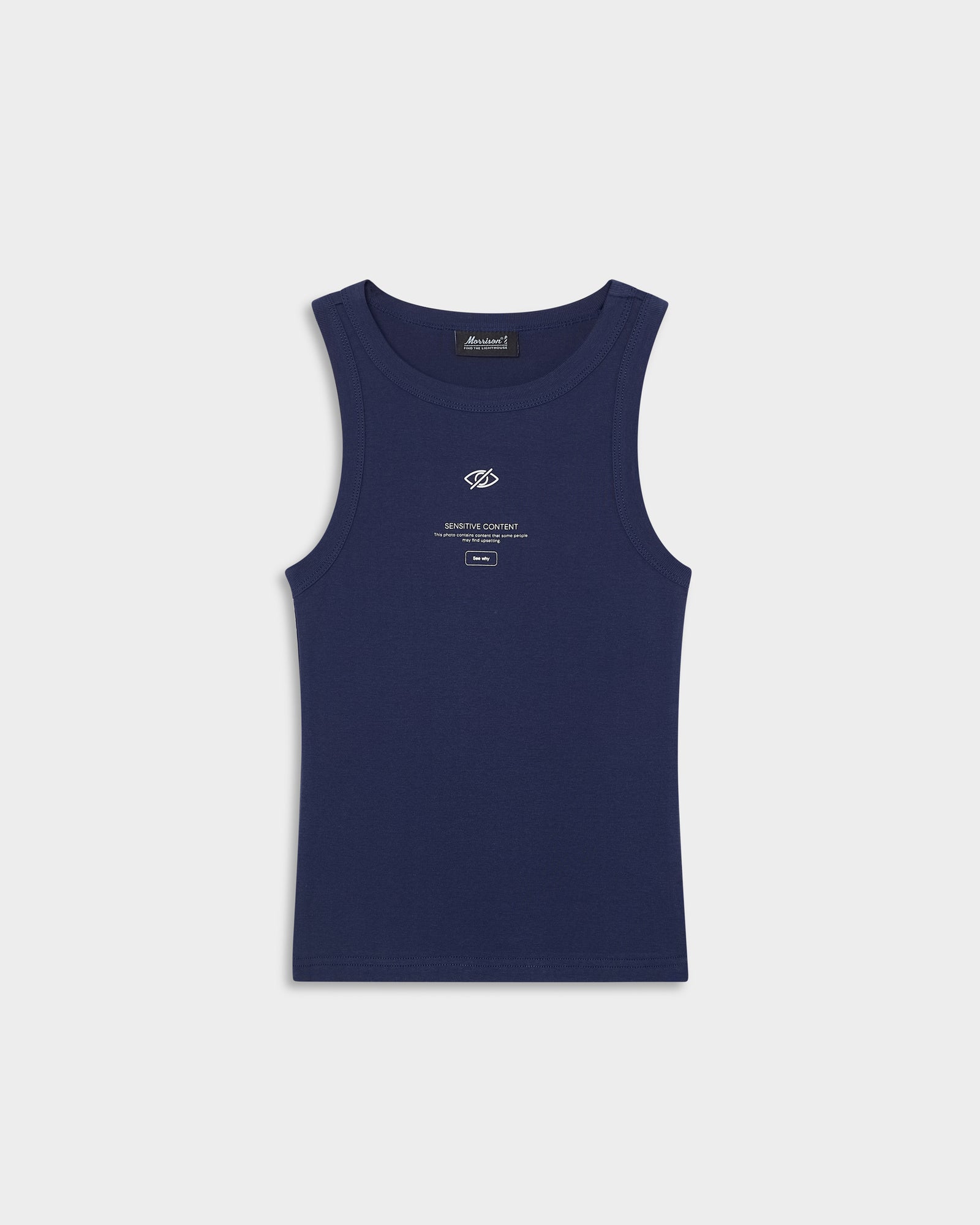 SENSITIVE NAVY TANK TOP