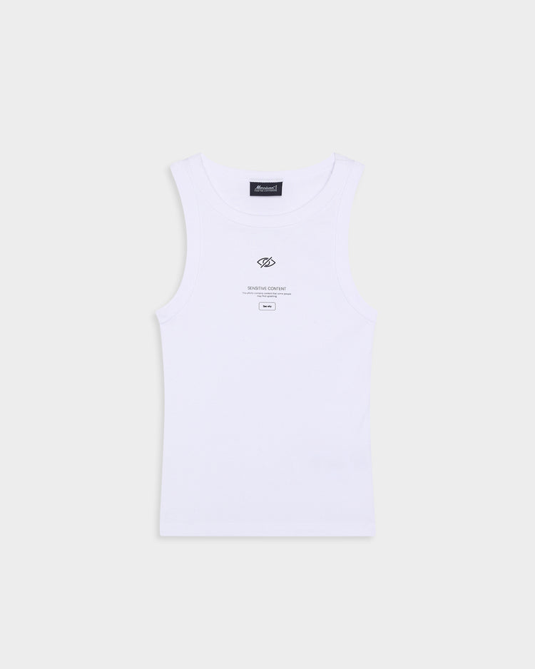 SENSITIVE WHITE TANK TOP
