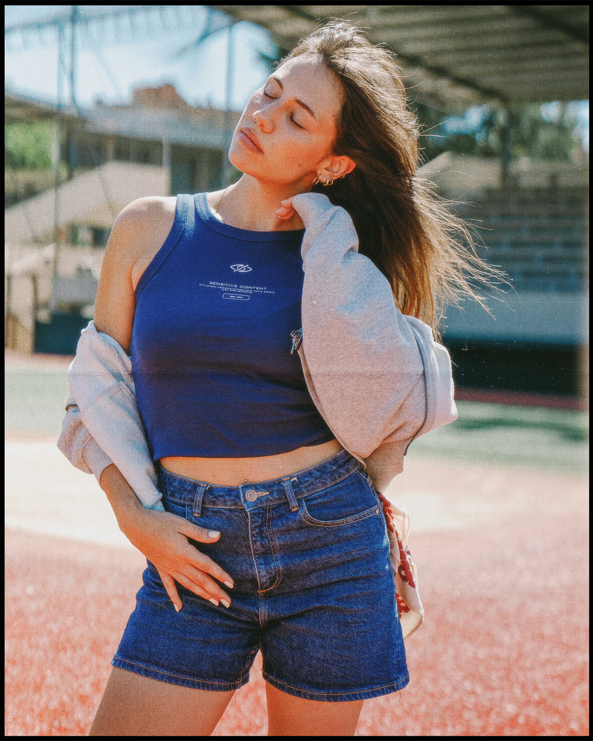 SENSITIVE NAVY TANK TOP
