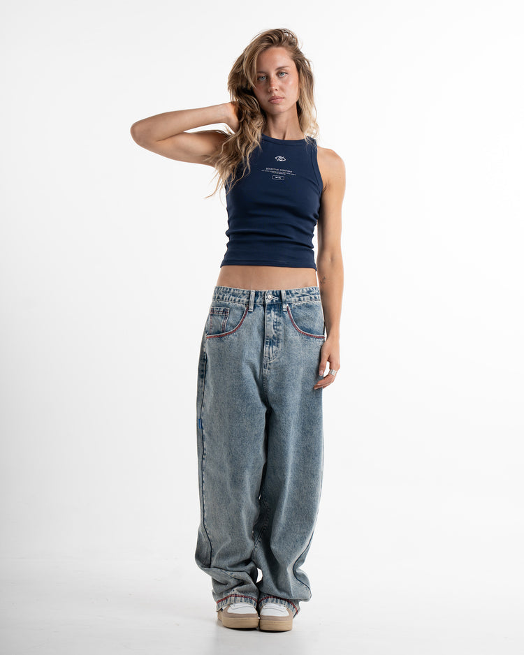 SENSITIVE NAVY TANK TOP