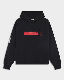 STAR BLACK BOXY HOODIE