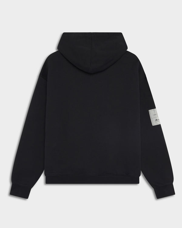 STAR BLACK BOXY HOODIE