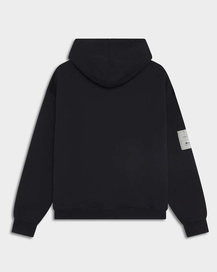 STAR BLACK BOXY HOODIE