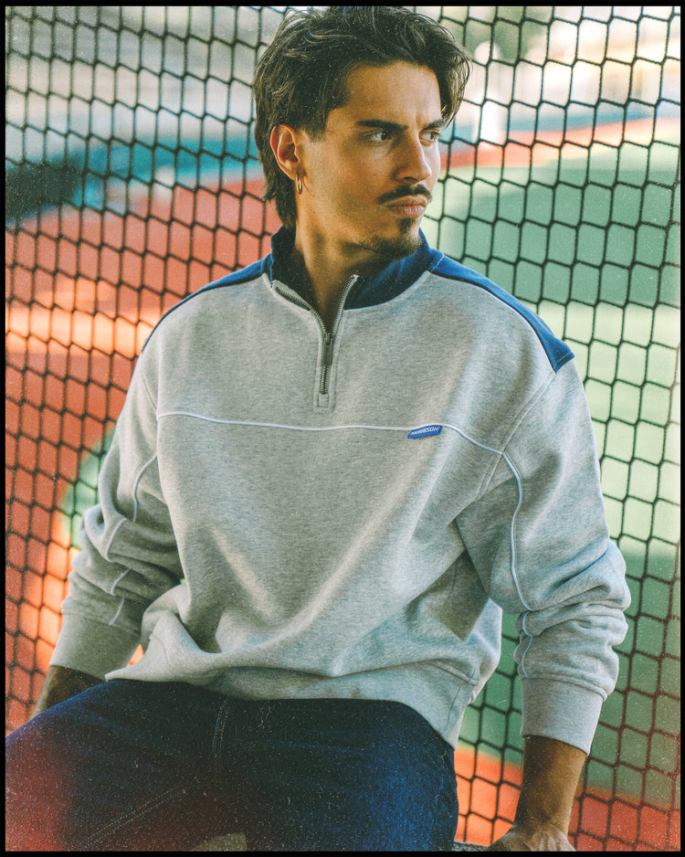 STONE MIX HALF ZIP