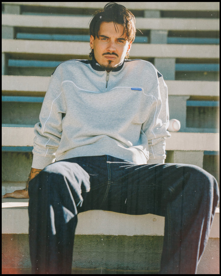 STONE MIX HALF ZIP