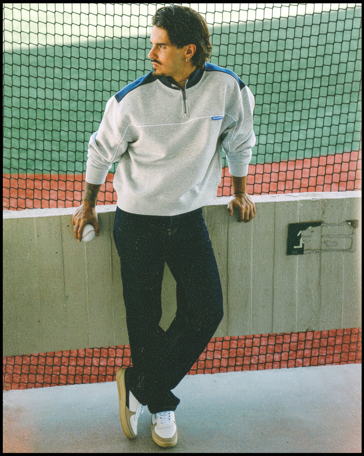 STONE MIX HALF ZIP