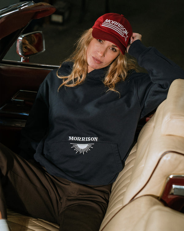 SUN NAVY BOXY HOODIE