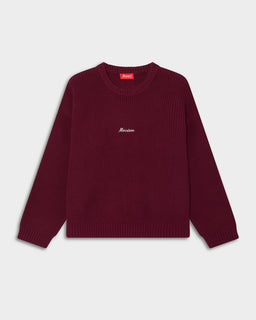 WORLD BURGUNDY KNIT