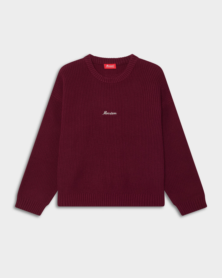 WORLD BURGUNDY KNIT