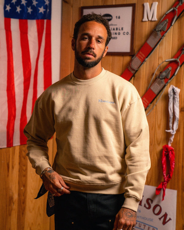 Branded Cream Crewneck - SUDADERAS - Morrison Shoes
