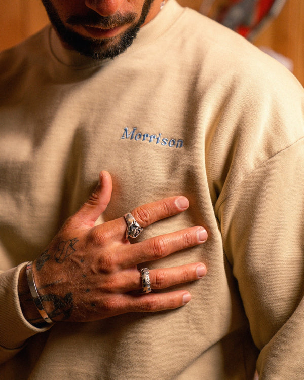 Branded Cream Crewneck - SUDADERAS - Morrison Shoes