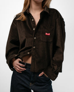 BROWN BOXY CORDUROY - CAMISETA - Morrison Shoes