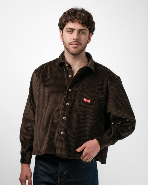 BROWN BOXY CORDUROY - CAMISETA - Morrison Shoes