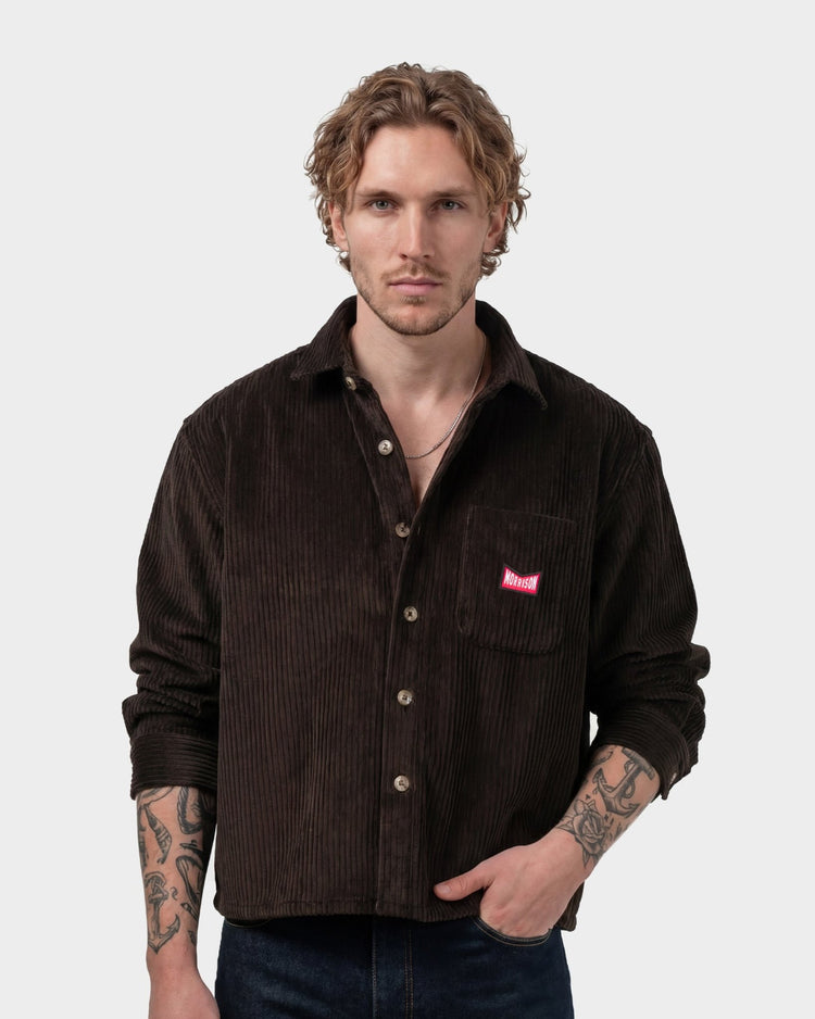 BROWN BOXY CORDUROY - SOBRECAMISAS - Morrison Shoes