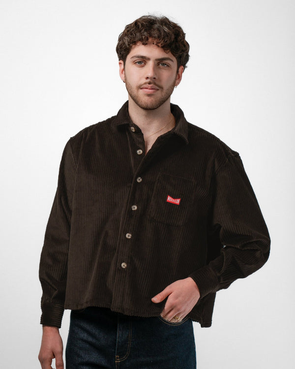 BROWN BOXY CORDUROY - CAMISETA - Morrison Shoes