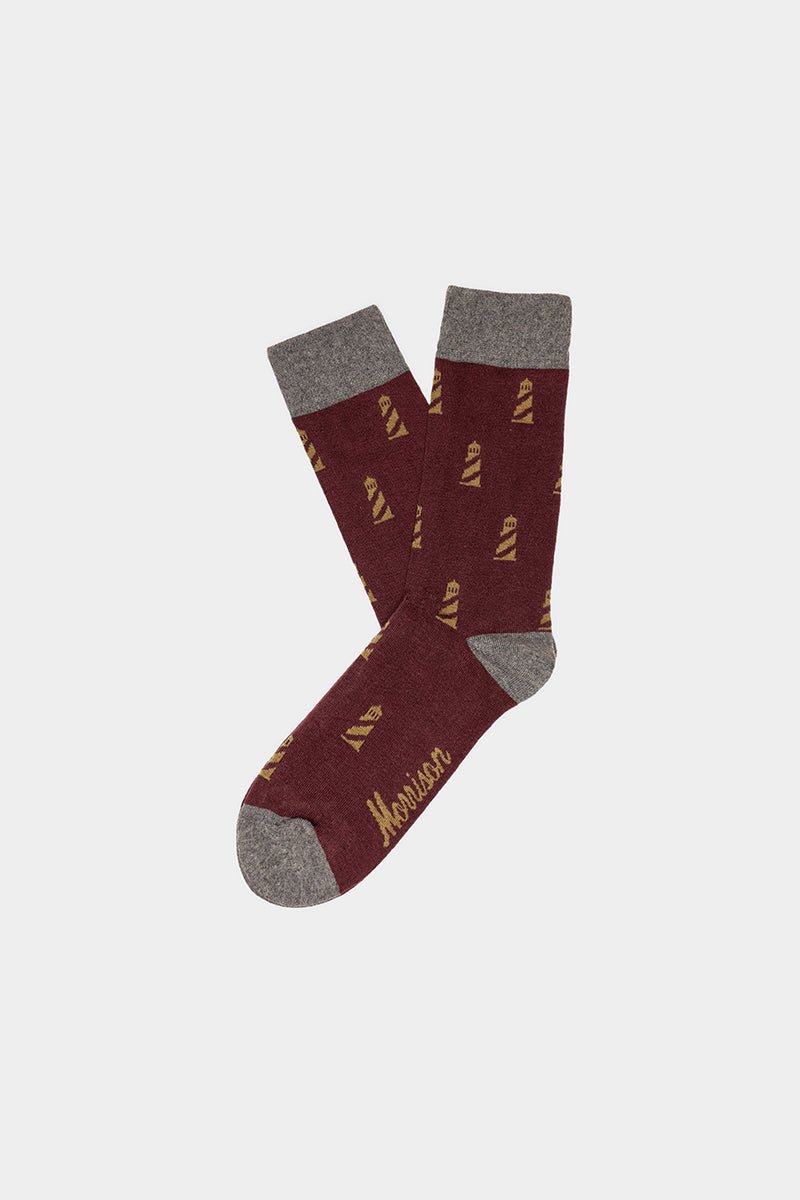 マロン Burgundy LH | Calcetines Granate | Morrison – Morrison Shoes