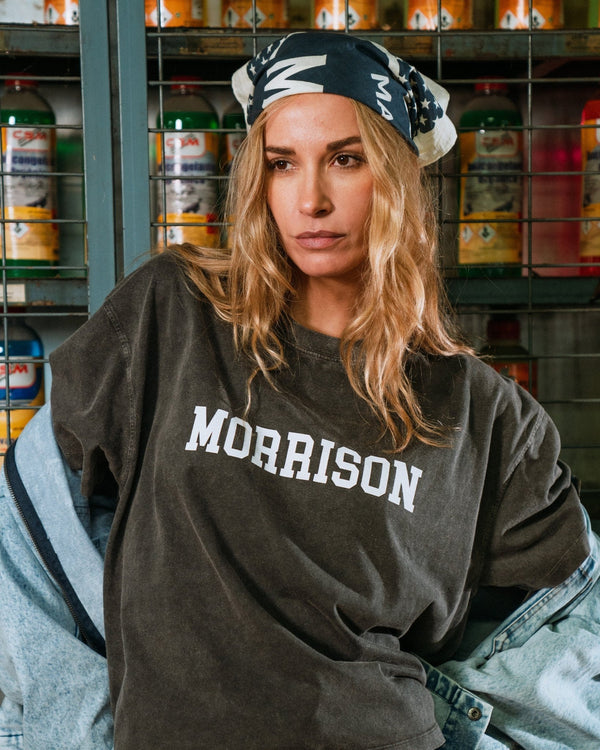 COLLEGE BLACK BOXY TEE - CAMISETAS - Morrison Shoes