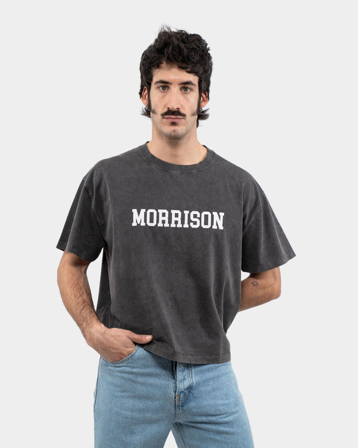 COLLEGE BLACK BOXY TEE - CAMISETAS - Morrison Shoes [men]