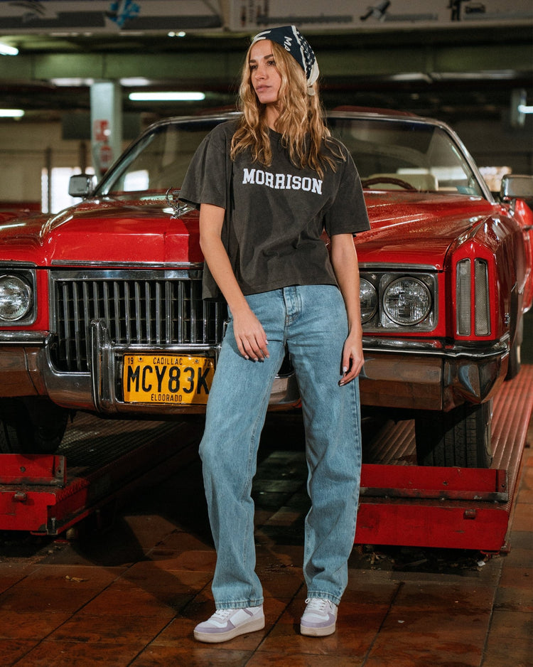 COLLEGE BLACK BOXY TEE - CAMISETAS - Morrison Shoes