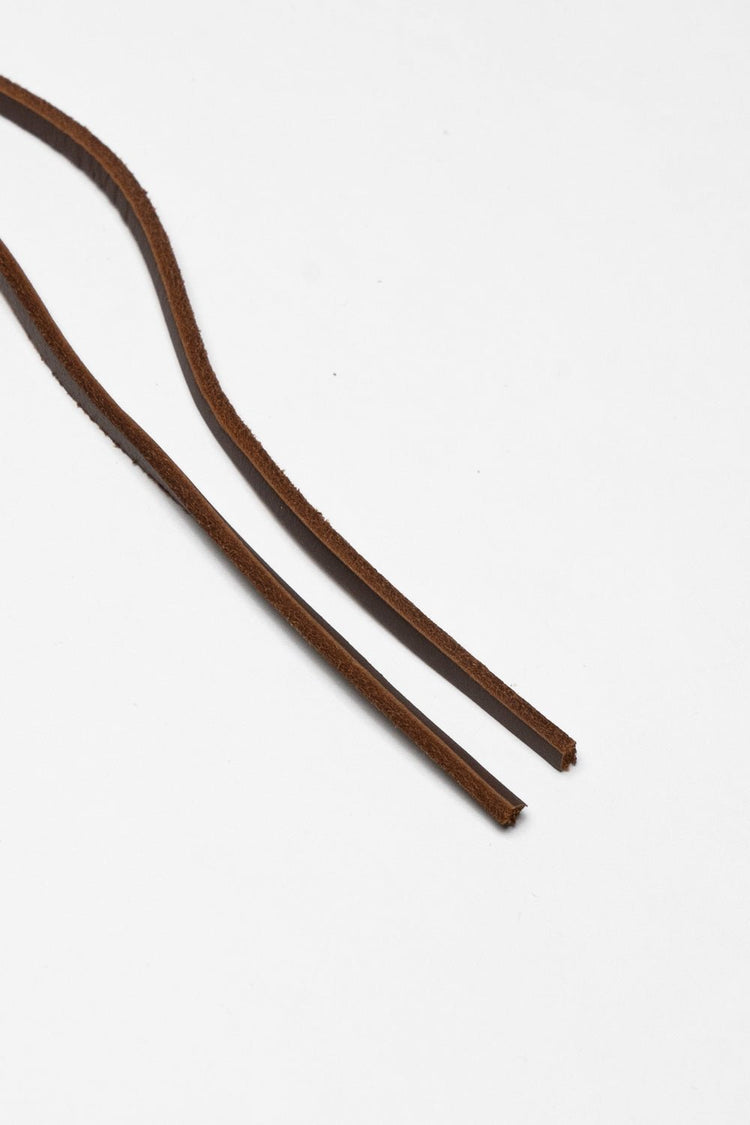 Cordones planos de piel marrón oscuro - CORDONES - Morrison Shoes