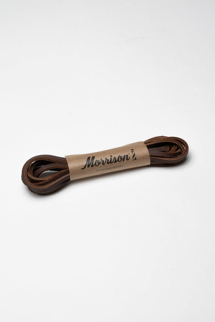 Cordones planos de piel marrón oscuro - CORDONES - Morrison Shoes