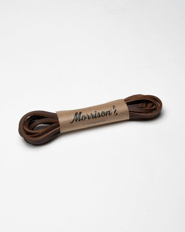 Cordones planos de piel marrón oscuro - CORDONES - Morrison Shoes