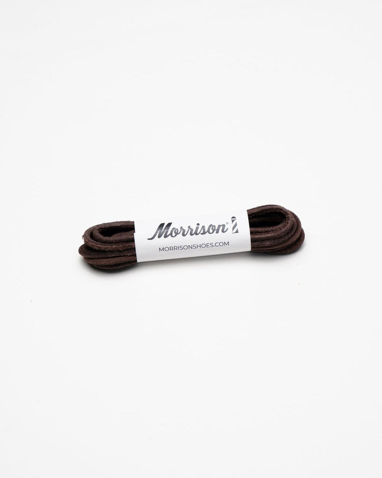 Cordones redondos de piel café - CORDONES - Morrison Shoes
