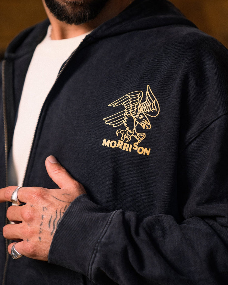 Eagle black zipper - SUDADERAS - Morrison Shoes
