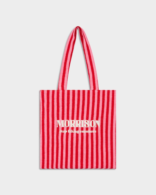 FAKE RED STRIPES TOTE BAG - BOLSAS - Morrison Shoes