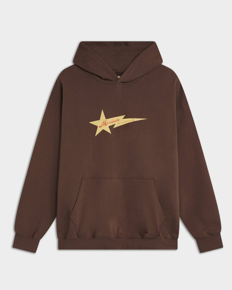 Fallen star brown hoodie - SUDADERAS - Morrison Shoes