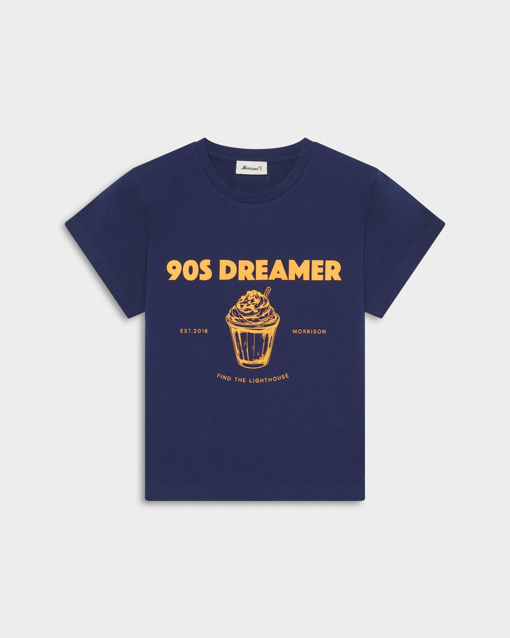 FREEZED NAVY SLIM CROP TEE - CAMISETAS - Morrison Shoes