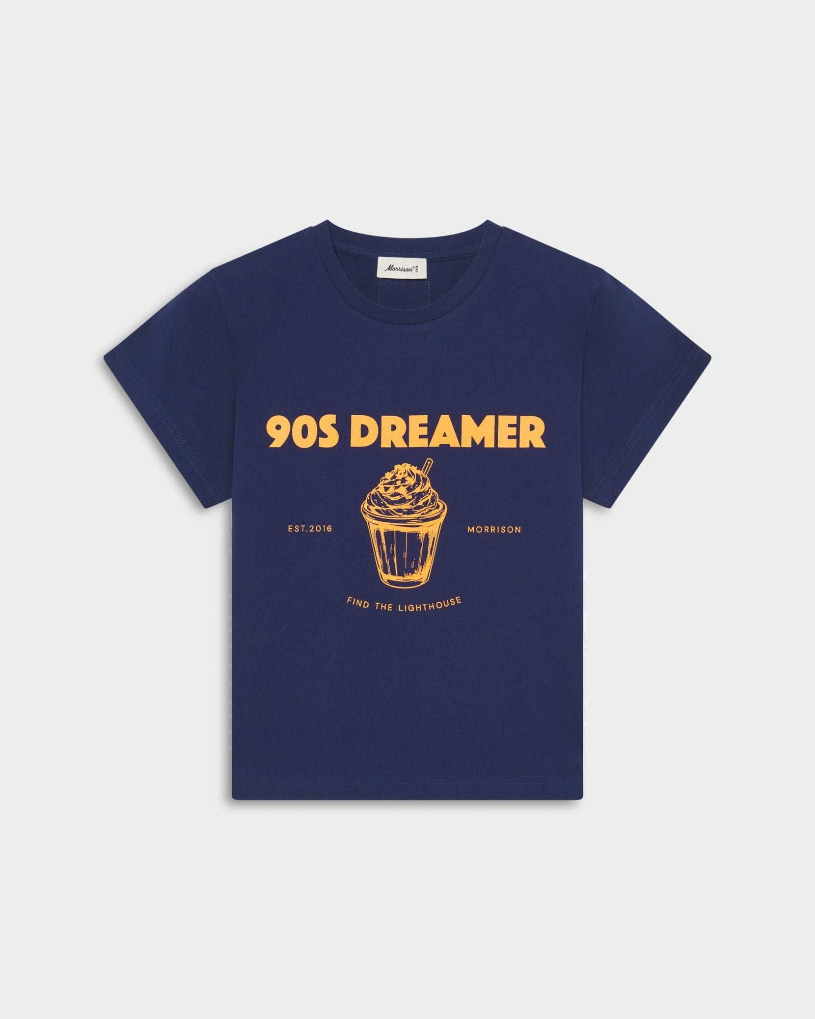 FREEZED NAVY SLIM CROP TEE - CAMISETAS - Morrison Shoes