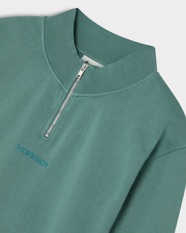 GREEN REGULAR HALF ZIP - SUDADERAS - Morrison Shoes