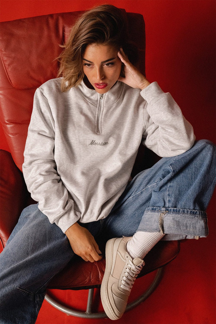 Half Zip Grey - SUDADERAS - Morrison Shoes