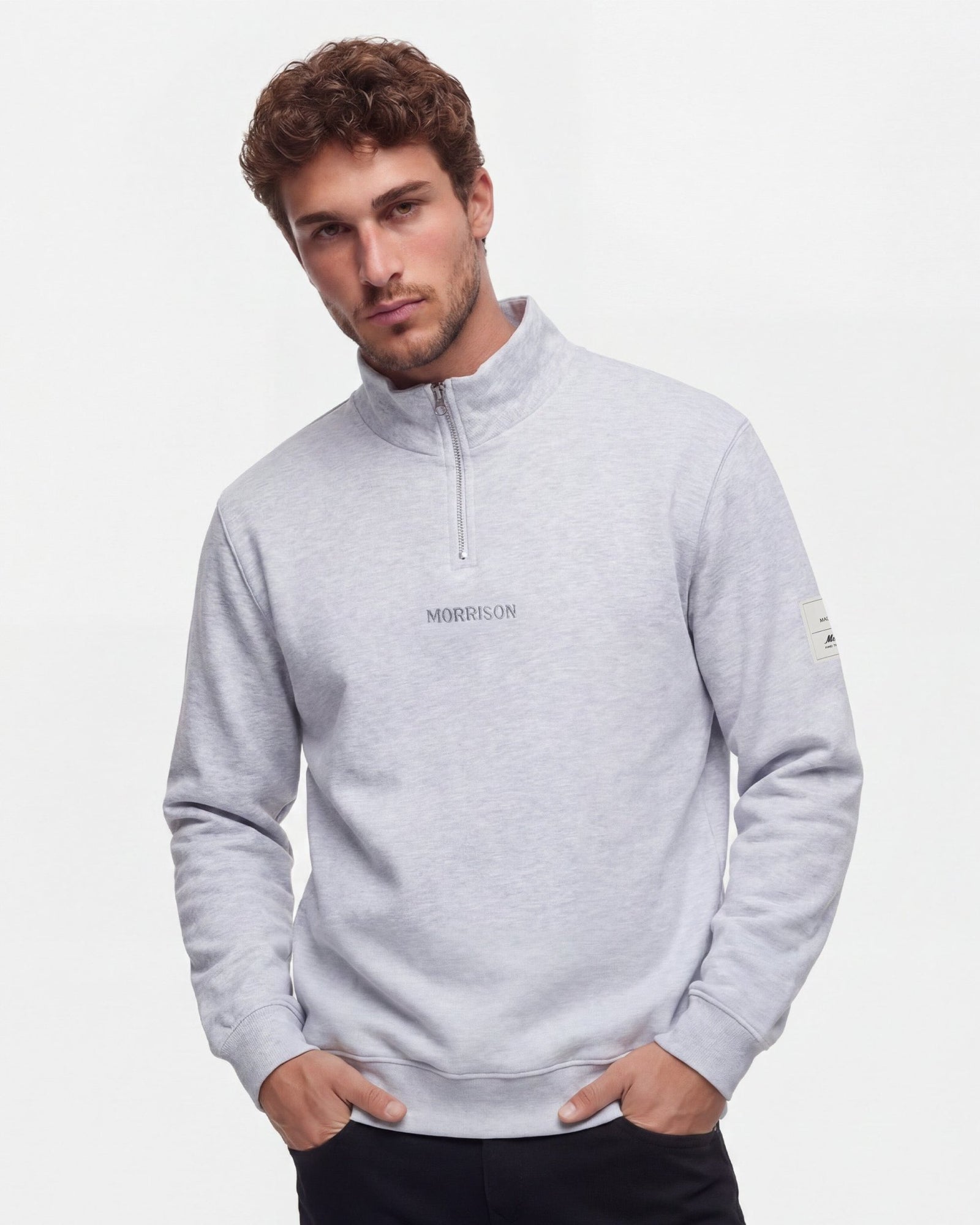 Half Zip Grey - SUDADERAS - Morrison Shoes