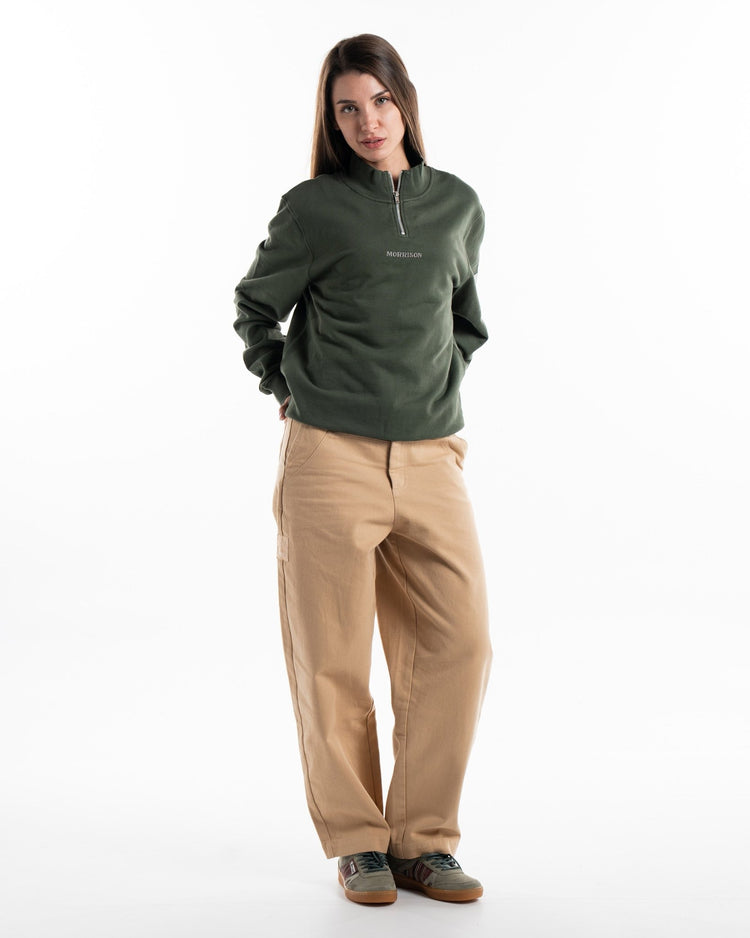 Khaki Half Zipper - SUDADERAS - Morrison Shoes [woman]