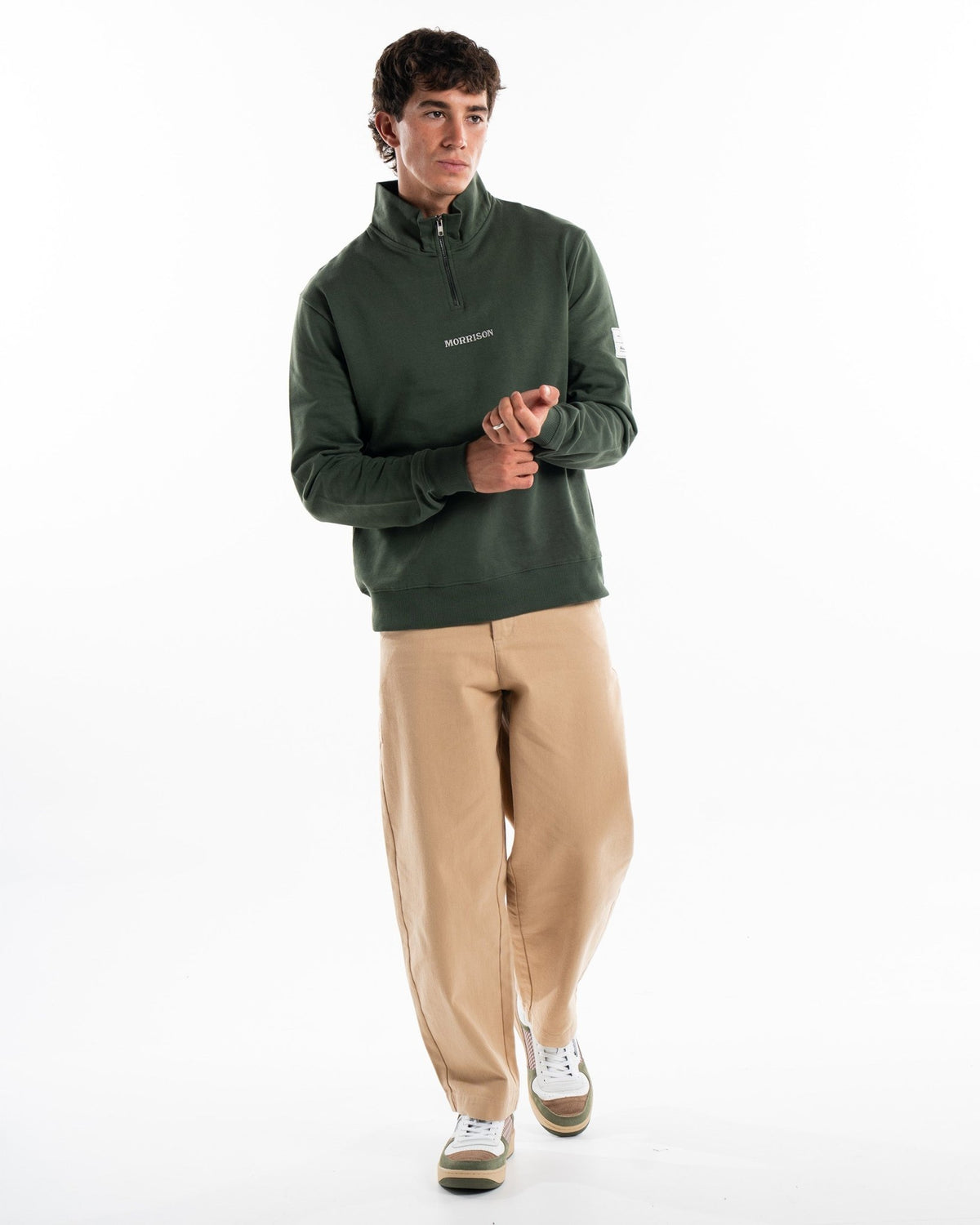 Khaki Half Zipper - SUDADERAS - Morrison Shoes [men]