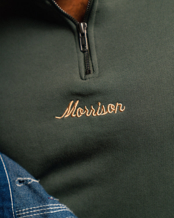 Khaki Half Zipper - SUDADERAS - Morrison Shoes