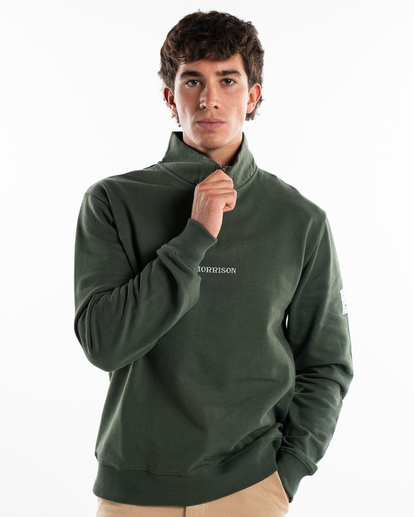 Khaki Half Zipper - SUDADERAS - Morrison Shoes