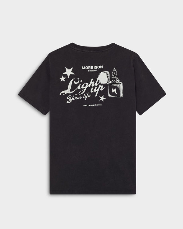 LIGHTUP BLACK TEE - CAMISETAS - Morrison Shoes