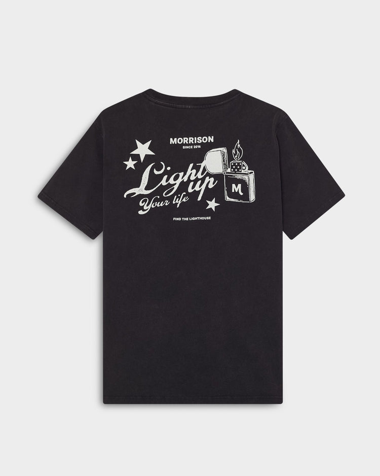 LIGHTUP BLACK TEE - CAMISETAS - Morrison Shoes