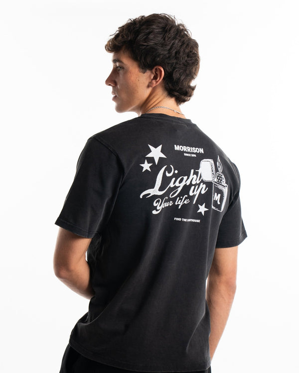 LIGHTUP BLACK TEE - CAMISETAS - Morrison Shoes